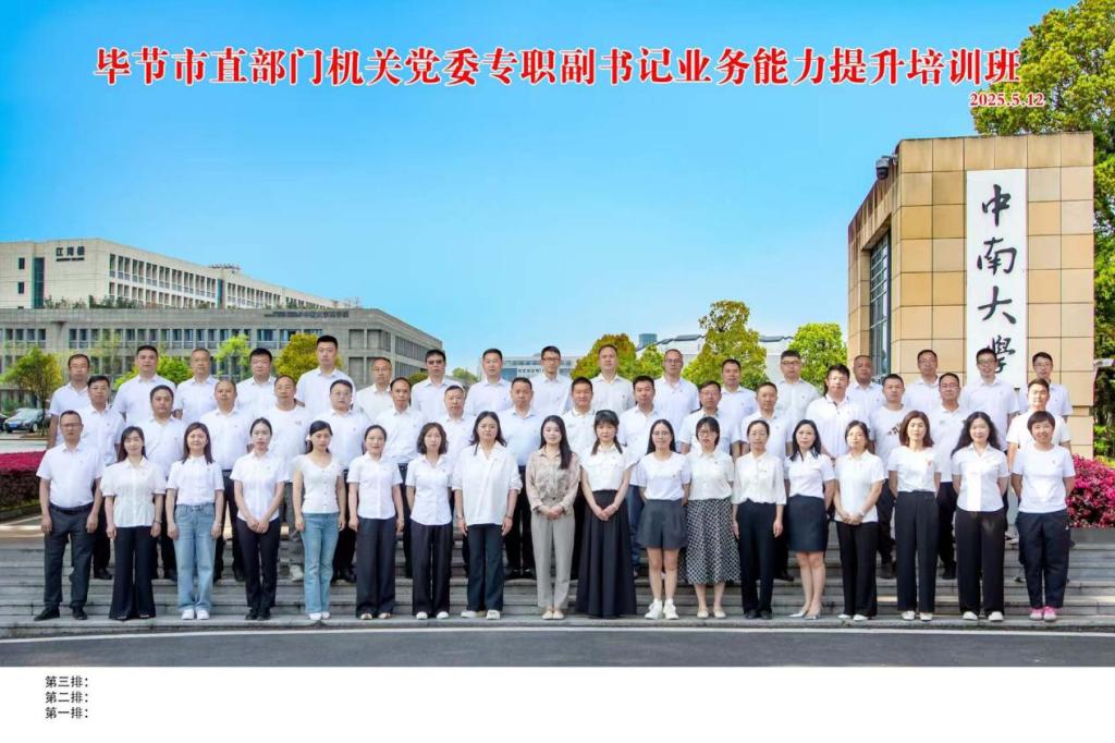 毕节市直部门机关党委专职副书记业务能力提升培训班在中南大学顺利开班